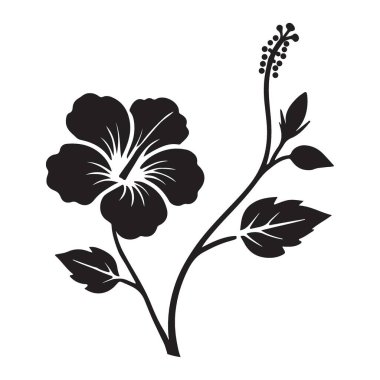 Yaprakları ve tomurcukları olan bir çiçek dalının detaylı bir vektör çizimi, tropikal ya da çiçekli tasarımlar için mükemmel. Güzelliği, sıcaklığı ve tropikal manzaraların cazibesini çağrıştırıyor..