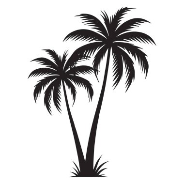 Plaj titreşimleri ve yaz temaları yakalamak için mükemmel bir tropikal palmiye ağaçlarının siluet vektör çizimini keşfedin. Tatil tasarımları, logolar ve daha fazlası için bu grafiği kullan.