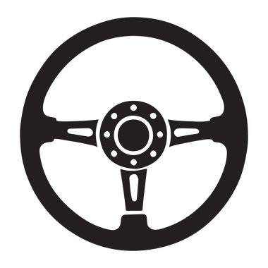 Klasik araba direksiyonunun detaylı bir çizimi, otomotiv meraklıları, araç tasarım projeleri veya klasik temalı kreasyonlar için mükemmel. Bu vektör illüstrasyonu.