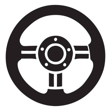 Klasik direksiyon silueti vektör grafiği. Otomotiv tasarımları, eski araba projeleri ya da klasik araç temalı çizimler için ideal. Bu otomotiv vektörünü indir.