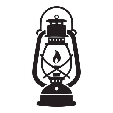 Retro stili kerosen fener vektör illüstrasyonu, klasik veya kırsal bir atmosfer yaratmak için idealdir ve bir ışık kaynağı sağlar. Bu siluet eşsiz bir tasarım yapıyor..