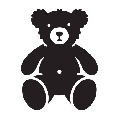 Oyuncak ayının bu siyah beyaz çizimi her proje için mükemmeldir. Doldurulmuş bir hayvanın sevimli ve sevimli bir silueti logolar, kartlar ve daha fazlası için harika olur..