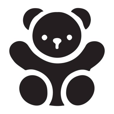 Basit bir oyuncak ayı silueti vektör çizimi el işleri, dekorasyon ve tasarımlar için mükemmel. Bu resim, siyah ve beyaz renkli basit bir oyuncak ayı şeklini betimliyor..