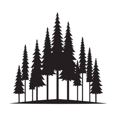 Bu yeşil orman silueti çizimi çok yönlü bir sanat tasarımı kaynağıdır. Bunu çarpıcı manzaralar ve doğa sahneleri yaratmak için kullanın..
