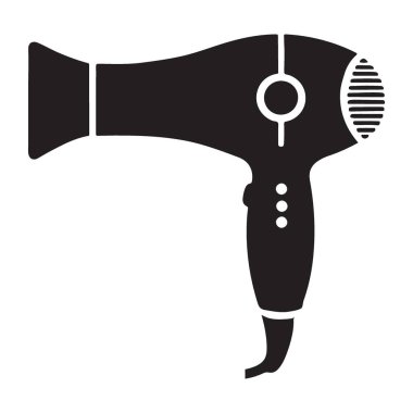 Saç kurutma makinesinin vektör çizimi. Bu şeffaf olduğu için herhangi bir arkaplanda kullanılabilir..