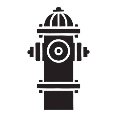 Yangın musluğu siluetinin profesyonel vektör çizimi. Güvenlikle ilgili projeler, belediye tasarımları ve acil servisler için ideal. Tam ölçeklenebilir vektör.