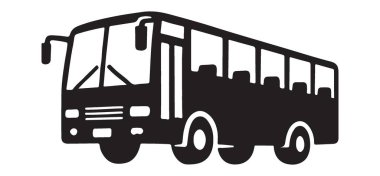 Şehirlerarası ulaşım otobüsünün resmi. Bu vektör görüntüsü şehir seyahati, toplu taşıma ve seyahat senaryolarını göstermek için mükemmeldir.