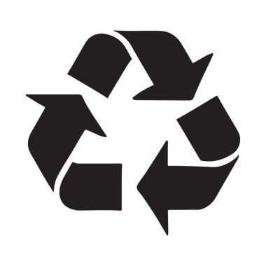 Geri dönüşüm sembolünün net ve net bir vektör çizimi. Çevre kampanyaları, eğitim materyalleri ve kaynakları korumak için çevre dostu uygulamaların desteklenmesi için mükemmel.