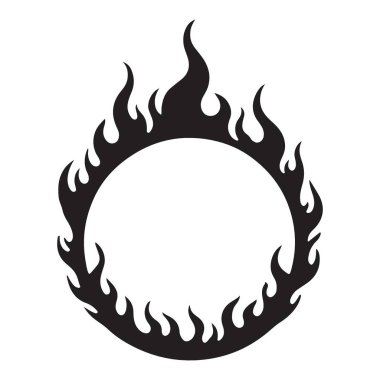 Bu ateşli halka çizimi yaratıcı projelerinize dramatik ve yoğun bir unsur eklemek için mükemmel. Cesur bir ifade gerektiren logolar, posterler ve diğer tasarımlar için bu vektörü kullanın.