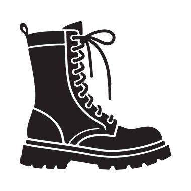 Klasik bir siyah deri çizme çizimi. Moda tutkunları ve dayanıklı bir tarz arayanlar için mükemmel. Ayrıntılı bağcıklar her kıyafete biraz sertlik katar..