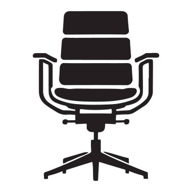 Ergonomik ofis sandalyesinin vektör çizimi, rahat ve üretken bir iş yerini göstermek için mükemmel. Tasarım projeleri için yüksek kaliteli vektör dosyası.