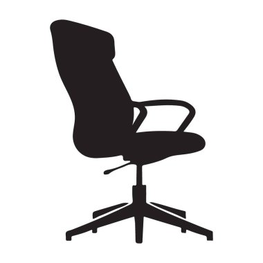 Siluet tarzı vektör grafiği ergonomik ofis sandalyesini gösteriyor. Ofis tasarımı konseptleri, mobilyalarla ilgili temalar veya iş ortamının tasviri için uygundur. Verimlilik ve rahatlık sağlamak için kullan.