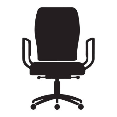 Herhangi bir çalışma alanında verimliliği arttırmak için tasarlanmış rahat bir ofis koltuğunun silüeti. Hem konfor hem de tarz arayan profesyoneller için ideal..