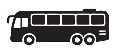 Otobüs siluet vektör grafikleri toplu taşıma ve seyahat hizmetlerini göstermek için mükemmeldir. Bu resim uygun fiyatlı ulaşım ve toplum seyahatini temsil ediyor. Taşıma ve seyahat çizimleri için mükemmel.