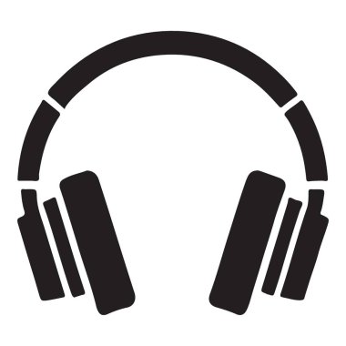 Modern tarz kulaklıkların vektör çizimi. Ses donanımı, müzik üretimi ve ses teknolojisine odaklanan projeler için ideal. Yüksek çözünürlüklü vektör grafiği.