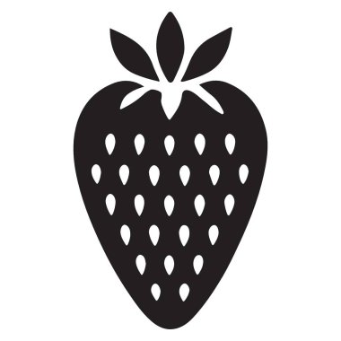Çilek illüstrasyonu vektör biçiminde, grafik tasarımı ya da herhangi bir projeye biraz tatlılık katmak için mükemmel. Lezzetli bir meyve ikonu.