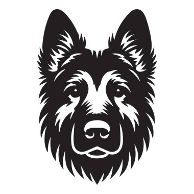 Ayrıntılı Alman çoban köpeği baş silueti asil bir köpeğe ihtiyaç duyduğu için tasarlandı. Bu vektör çizimi, türün özünü yakalar..
