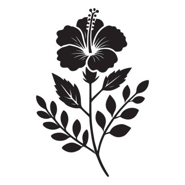 Zarif amfibik siluet tasarımı. Botanik çizimler ve yaratıcı projelere tropikal bir dokunuş eklemek için mükemmel, ayrıntılı bir vektör grafiği.