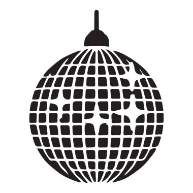 Geceyi bu ışıltılı disko topu çizimiyle aydınlat. Parti dekorasyonlarına disko dansı atmosferi getirmek için mükemmel bir vektör sanatı..