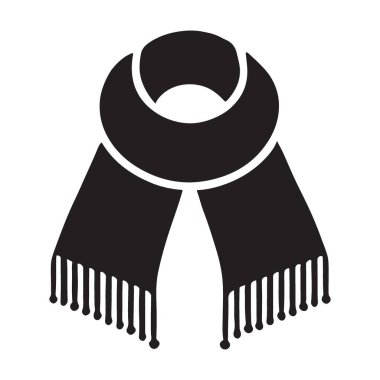 Bu sıcak eşarp siluetiyle rahat ve şık kalın. Bu vektör sanat aksesuarı kış modası ve tasarım projeleri için mükemmeldir..