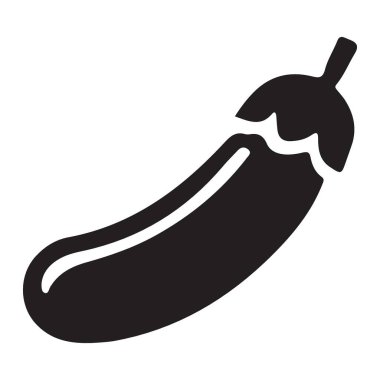 Siluet Taze Patlıcan Vektörü İllüstrasyon Besleyici Zengin Sebze Grafiği