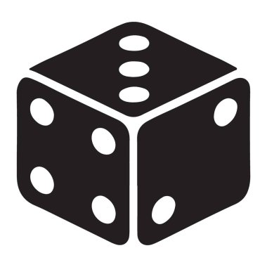 Casino Gece Tasarımı için Dice Game Concept Vector Illustration