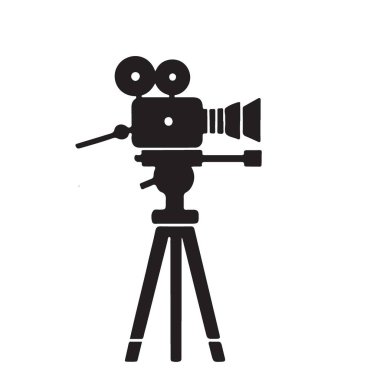 Film Yapım ve Tasarım için Klasik Kamera Silueti