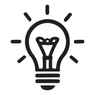 Ampul aydınlatma fikri yenilik çözüm yaratıcı ilham tasarımı