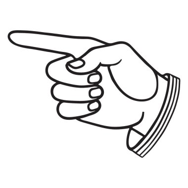 Yönlendirme Kılavuzu için Vektör İşaret Parmağı İllüstrasyon İşareti