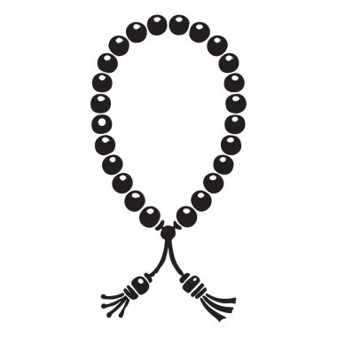 İbadet Boncukları Tespih Tespihi Müslümanların İslami İlahiyat İllüstrasyonunu Tespih Ediyor