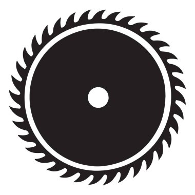 Keskin Dişli Silüet Testere Bıçak Vektör İllüstrasyon Dairesel Aracı