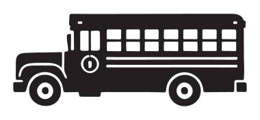 Ulaştırma ve Eğitim Tasarımı için Klasik Okul Otobüsü İllüstrasyonu