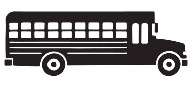 Modern Okul Otobüs Silüeti Eğitim ve Ulaşım Tasarımı