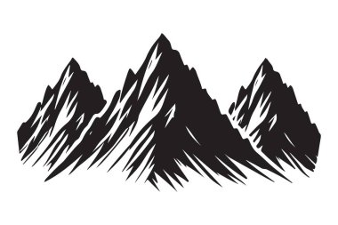 Dağ tepeleri siluet vektörü açık alan aralığı keşfi konsepti