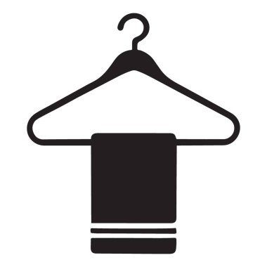 Havlu Askıda Siluet Resimleri Çamaşır ve Dolap Organizasyonu Konsepti