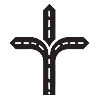 Yolların Bölünmesi Sembolik Bir Kesişme Kararı Resmetme Yapılıyor