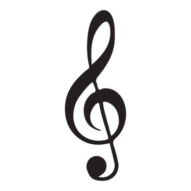 Müzikal Projeler için Güzel Tuş Anahtarı Müzik Notası İllüstrasyonu