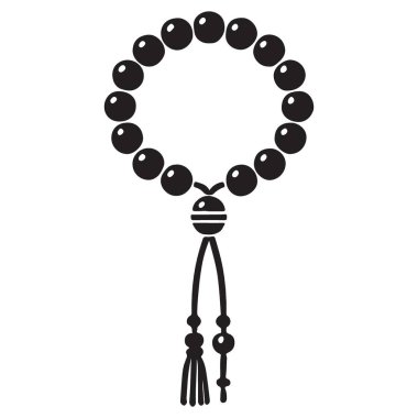 Zarif Dua Boncukları Ruhani ve Dini Tasarımlar İçin Siluet Resimleri