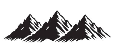 Logo ve Simge Tasarımı için Basit Dağ Silüeti Vektörü ResmiComment