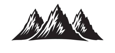 Görkemli Siyah Dağ Aralığı Silüet Görüntü Vektörü