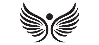 Soyut Kanatlı Şekil Resimlendirme Manevi Vektör Grafik Sanatı