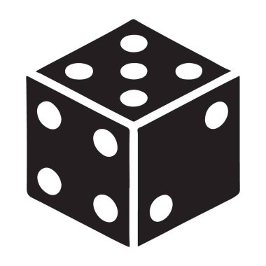 Siluet Dice Vektör Grafik Çizim Tahtası Oyun Tasarım Elemanı