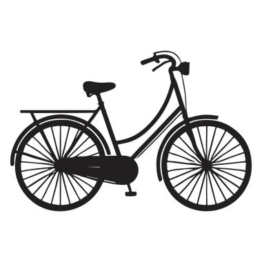 Zarif Bisiklet Silüeti Zarif Taşıma Vektörü Grafiği