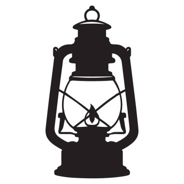 Klasik Fener Silueti Eski Işıklandırma Teçhizatı Vektör ResmiComment