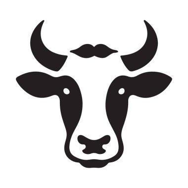 Bıyık Silueti Resmetme Vektörü Grafikli Yaratıcı İnek Başlığı