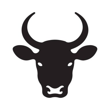 Majestic Bull Baş Vektör İllüstrasyonu Güç ve Gücün Sembolü
