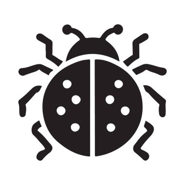 Çizgi film Uğur Böceği Vektör Tasarımı Böcek Bacakları ve Antenler Silueti