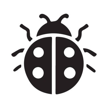 Klasik Uğurböceği Böceği Silüeti Görüntü Vektörü Grafik Sanatı