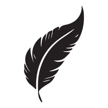 Yaratıcı Tasarımlar İçin Zarif Tüylü Siluet Vektör Grafiği