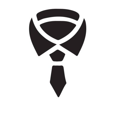 Boyunbağı Silueti Vektör İllüstrasyon Akıllı Kıyafet Giysi Kodu